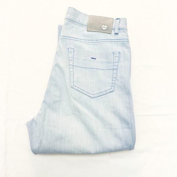 Le Copains Light Wash Seam Straight Leg Denim Jeans Size 44 - Picture 1 of 10